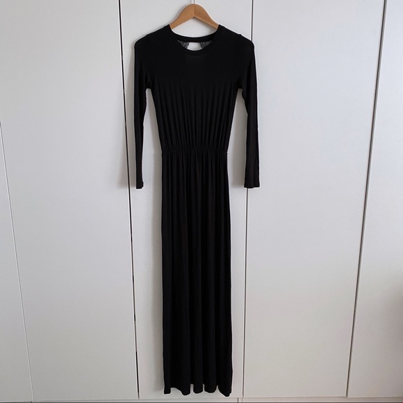 BCBG Black Long Sleeve Maxi Dress - Picture 3 of 8